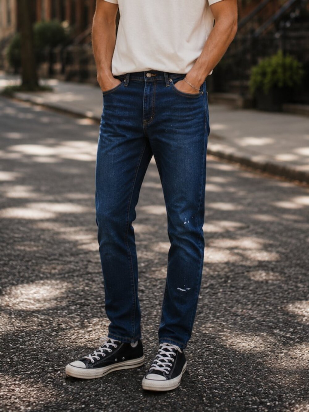 George Men's 33x28 Slim Fit Jeans Dark Wash Stretch Denim